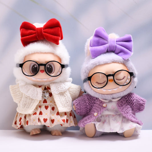 Bowknot Heart Dress Set 15-17cm collectible dolls[Selling clothes only]
